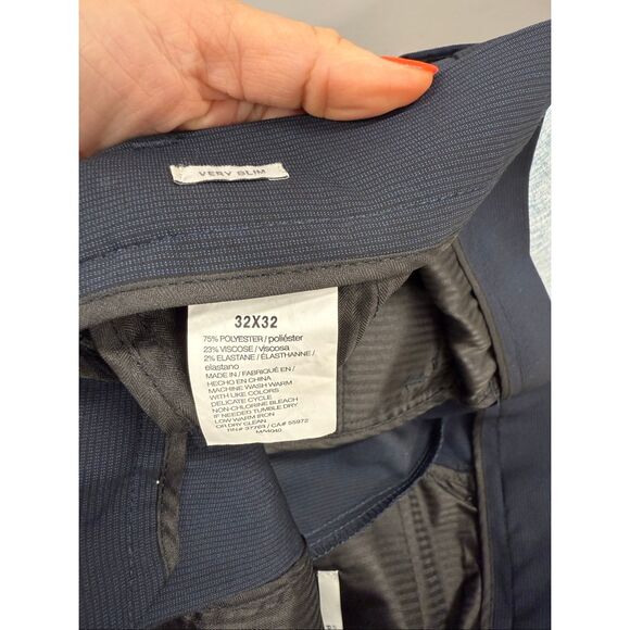 PERRY ELLIS PORTFOLIO Men's Dress Pants Blue 32X32 RN# 37763, Cotton/ Polyester🟠 - Picture 10 of 11